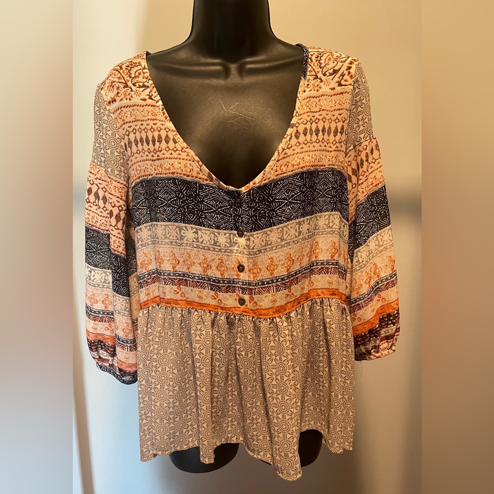 ecote’ Semi Sheer Top Sz S